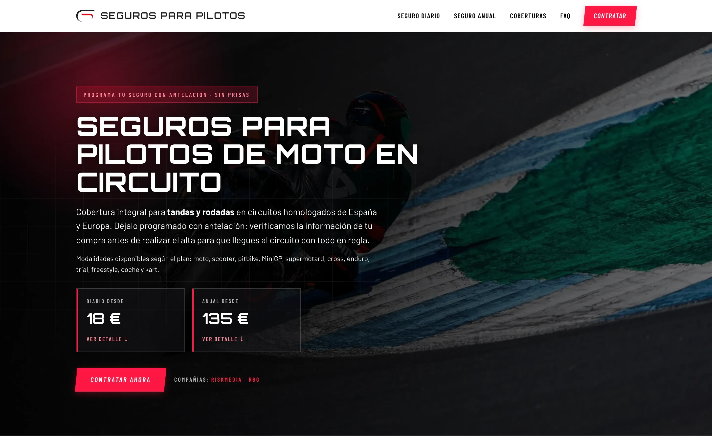 Portada de segurosparapilotos.es